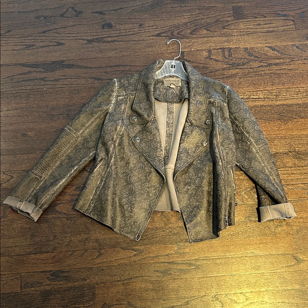 Marrakech Women’s Stylish Snakeskin Jacket Size Medium